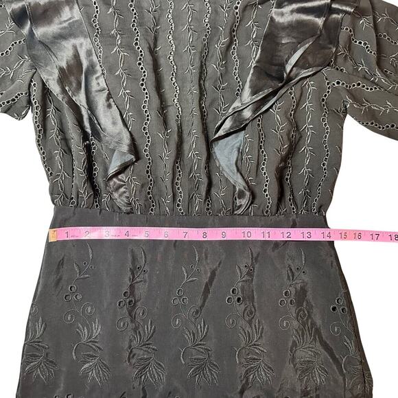 Free People Mackenzie Mini Dress - Black Eyelet + Open Back - Size 8 – NWT 🔥✨ - Picture 11 of 12